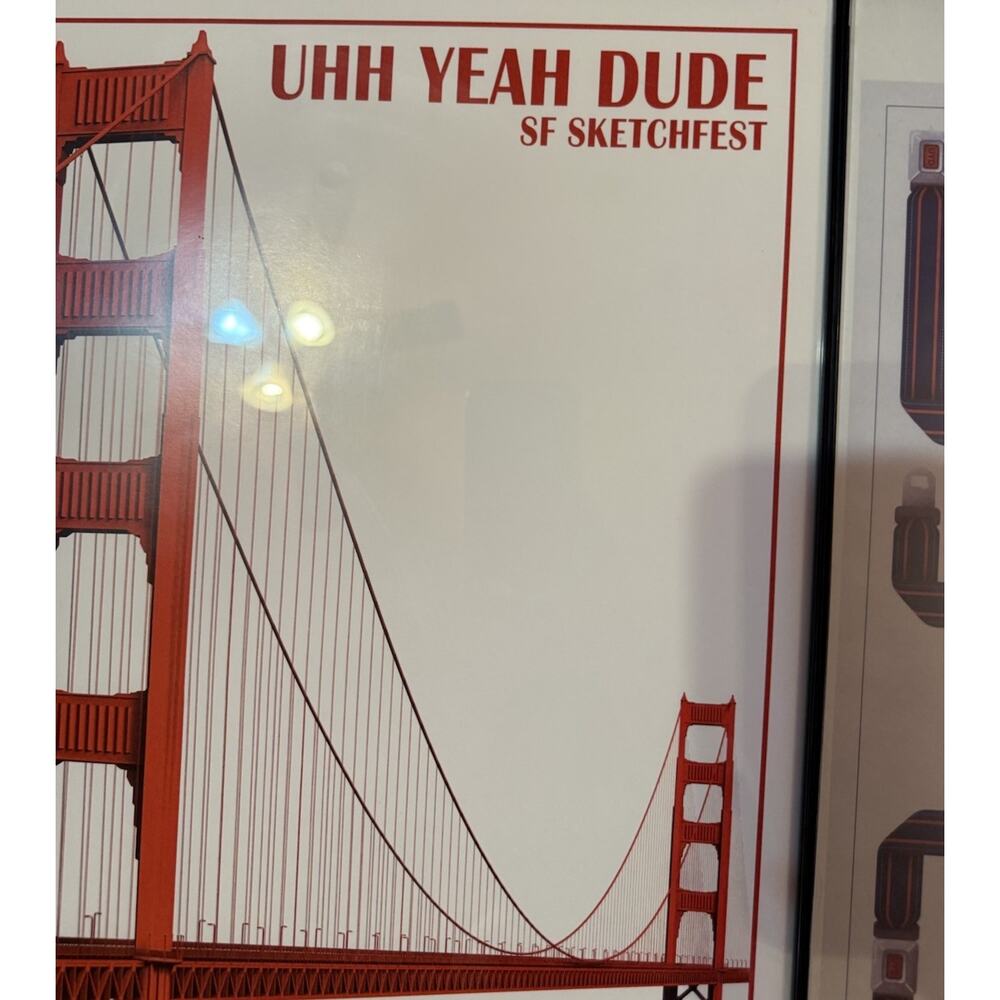 Rare Uhh Yeah Dude Podcast Posters Set 3 Framed 2016 SF Sketchfest Toronto UYD - Picture 14 of 14